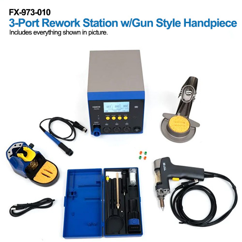 BLACK Design×DEVICE work FUKUBAKO TestEquity: Hakko FX973-010 Rework Station, 3-Port, 400W, 120V